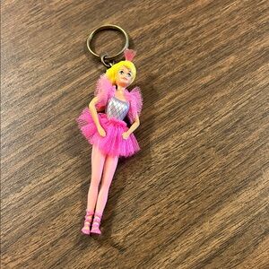 Pink Barbie Ballerina Keychain